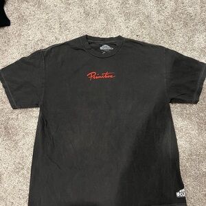 Primitive Black Tee with Red Logo